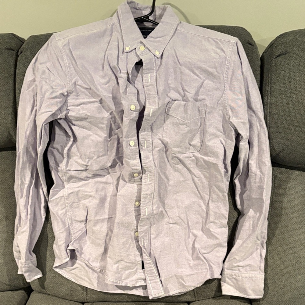 Men's Light Purple Button-Down Shirt